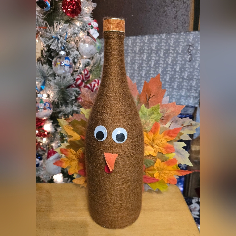 Fancy Turkey Wine Bottle Decor